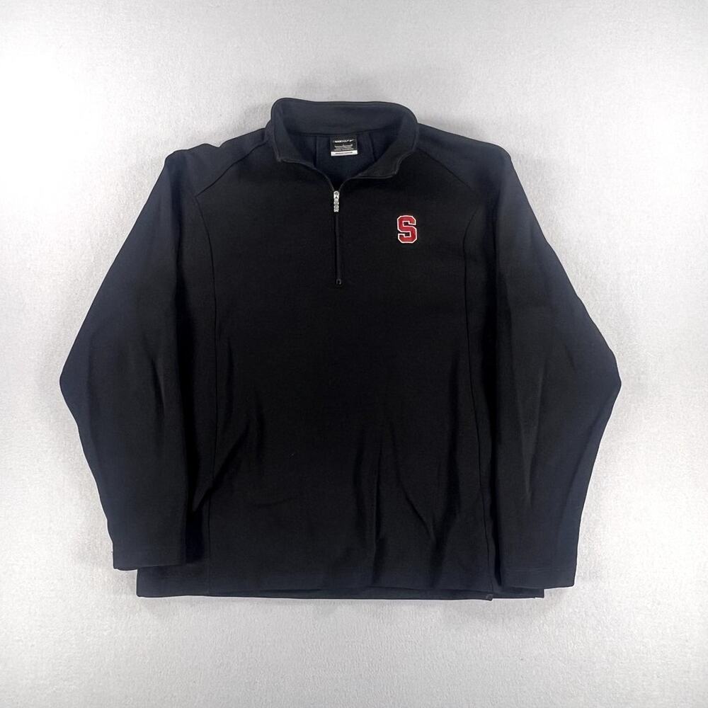Nike Golf Stanford University Black Quarter Zip College Mens Size Large Preppy